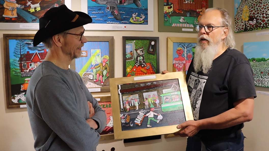 Naivistit Pinsiössä 2025. Esa Leppänen kertoo teoksistaan.